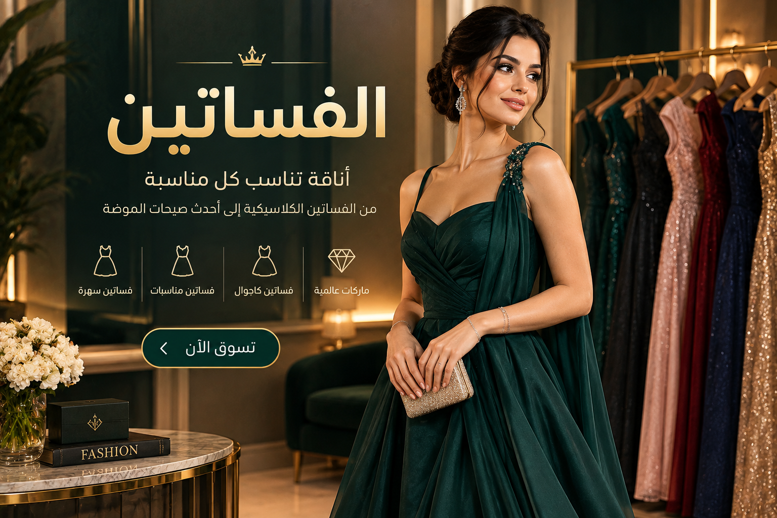 الفساتين